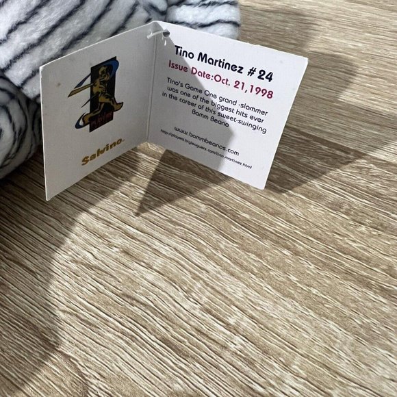 JETER #2 ﻿Martinez #24 SALVINO'S BAMM BEANO'S NY YANKEES '98 CHAMPS BEANIE BABY - Picture 4 of 5